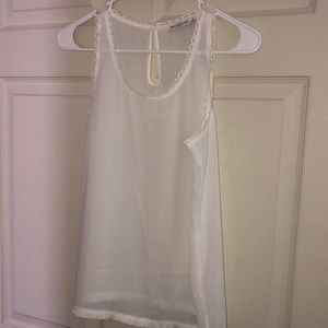 A&F sheer white tank